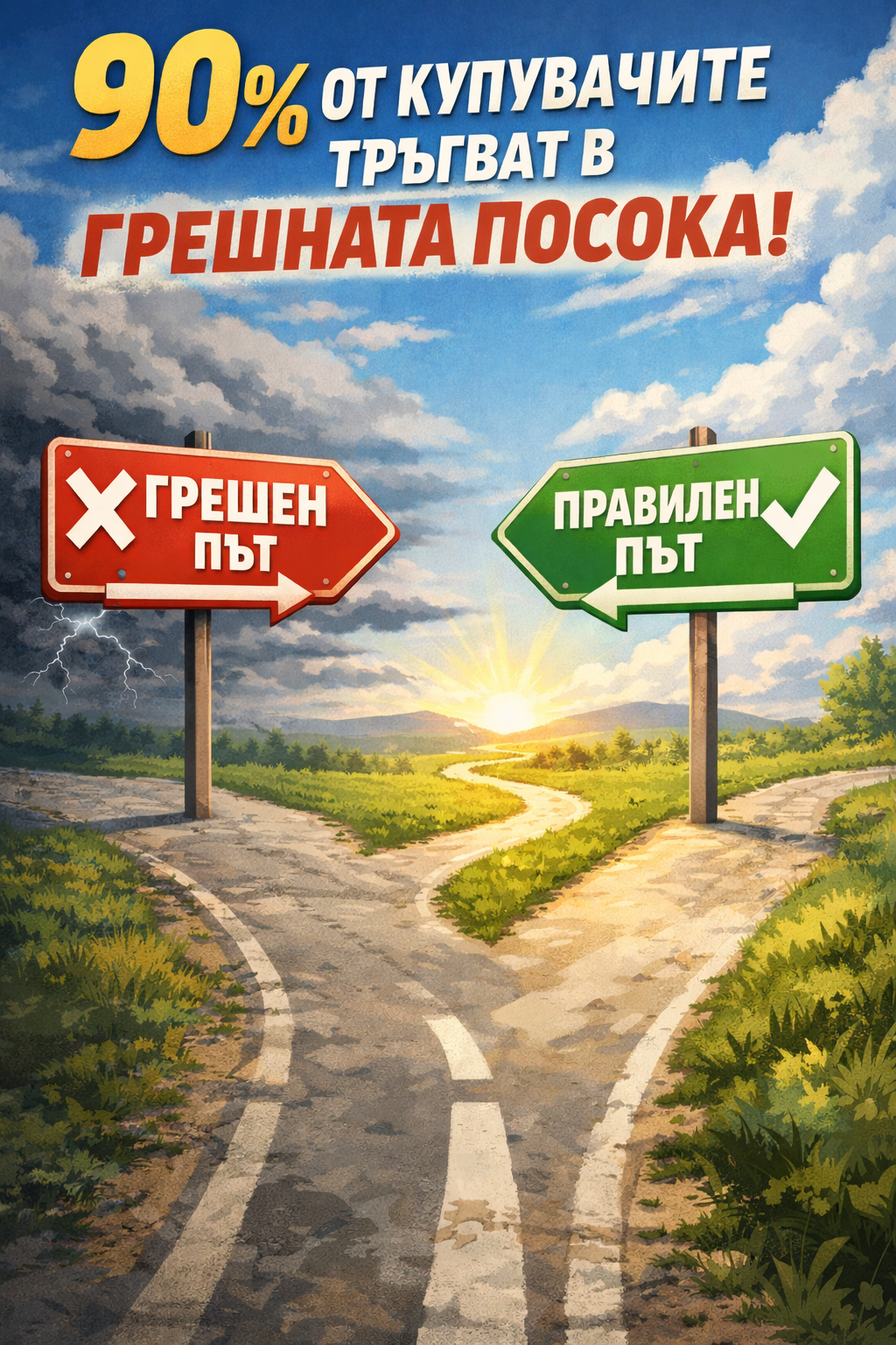 90% от купувачите тръгват в грешната посока!